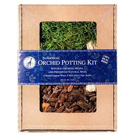 SuperMoss (90451 Orchid Potting Kit, Spanish Moss Grass Green, 200 cu. in.