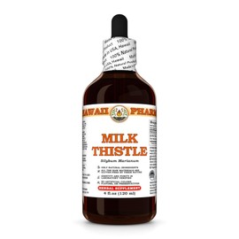 Milk Thistle (Silybum marianum) Dry Seed Tincture, Made in Hawaii, Organic Raw Materials, All Natural, Vegan, Pure Liquid Extract - 4 fl.oz