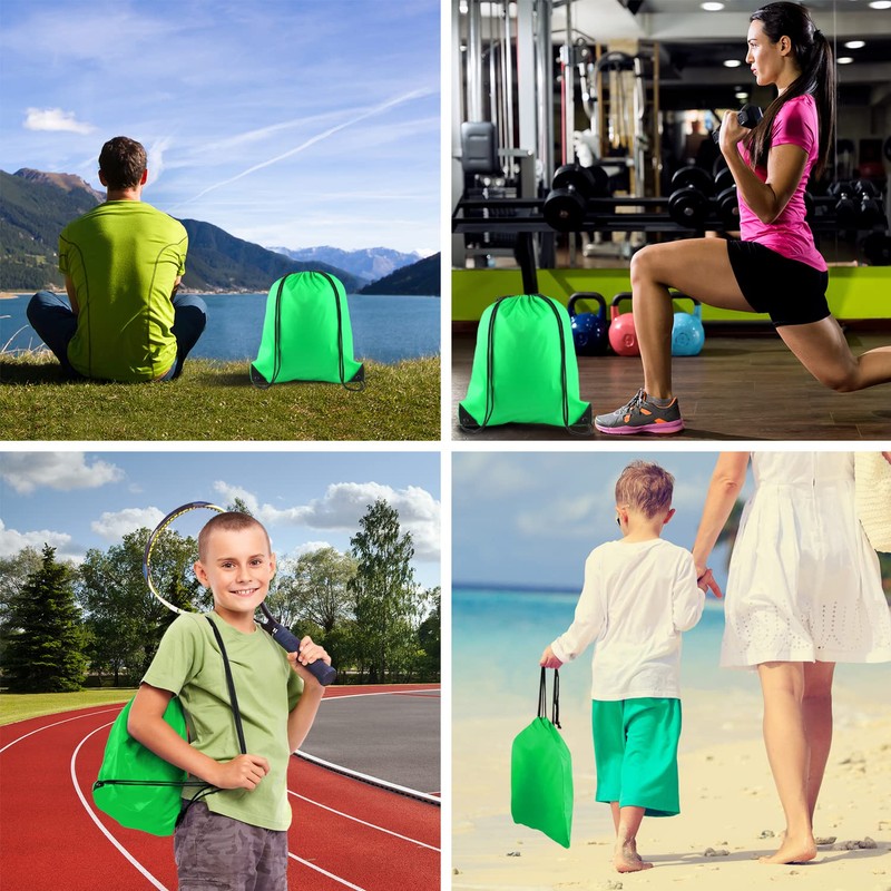 PLULON Drawstring Backpack Bags Bulk String Backpack Cinch Sack Pull