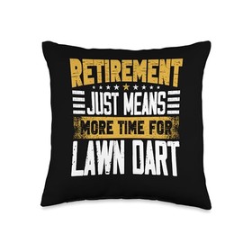 Lawn Darts Clothes For Men And Women Lawn Player Darts Jarts Retirement Throw Pillow, 16x16, Multicolor
