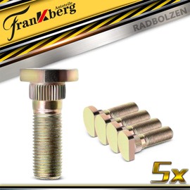 Frankberg 5 x Wheel Bolts Rear Wheel Bolts Compatible with FX G20 i30 100 NX Cube Juke Almera Primera Qashqai +2 I Tiida X-Trail 1990-Present