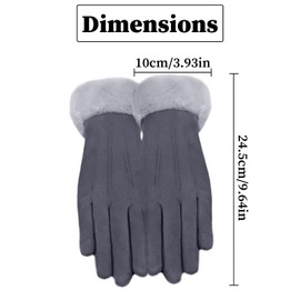 volumoon Winter Gloves, Ski Gloves, Women's Cycling Gloves, Waterproof, Warm Touchscreen Running, Outdoor Gloves, Thermal Cycling Gloves, Motorcycling, Riding Gloves, Women's Winter (Grey)