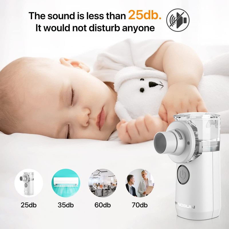 Hangsun Portable Nebuliser Machine for Adults and Kids,Handheld Steam Inhaler