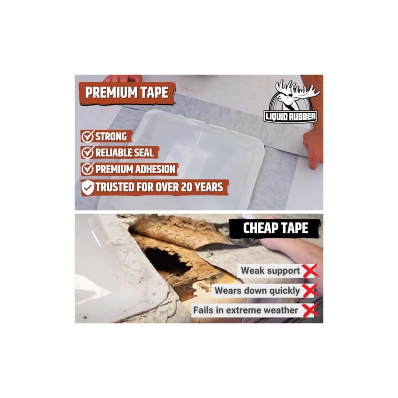 Liquid Rubber Peel and Stick Seam Tape for Easy Repairs