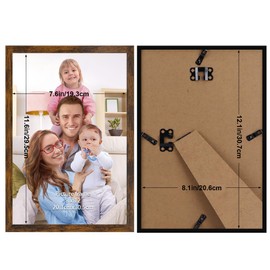 Giftgarden Brown Picture Frame 20 x 30 cm - Rustic Plastic Photo Frame for 30 x 20 Photos and Pictures, Wall or Table Stand - Single Frame