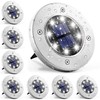 Solpex Solar Ground Lights , 8 LED Solar Powered Disk