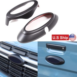 carpart2021 Matte Black Front & Rear Emblem Logo Ring trim Cover For Ford Maverick 2022 US