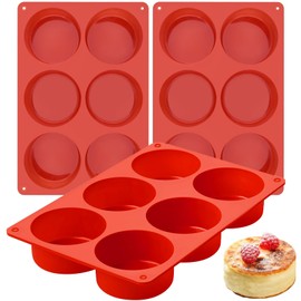 Silicone Egg Molds Frittata Pan, 3 Inch Deep Starbuc Egg Bites Molds Dash Silicone Cups Sous Vide Mold Round Rolls Tray for Breakfast Sandwiches Omelets Dinner Rolls Baking
