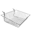 MH GLOBAL Slatwall Gridwall Pegboard Shallow Front Sloping Basket Display