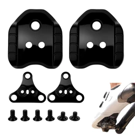 Fleymu Bicycle Cleats Adapter, Compatible with Shimano SPD Plate Adapter SM-SH41, Metallic Bicycle Pedal Adapter for Road Bike MTB Pedals 3 Hole Plates Bicycle Pedal Adapter Cleats Converter