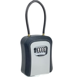 Socpuro Key Box, Key Storage, Anti-Theft, Dial Type, Key Storage Box, Wire Type, Key Storage, Wall Hanging, 2-Way, Waterproof, Security, Small Items, Card and Key Storage, Share House, Office, Car, Entryway, Warehouse, Company, Household, Construction Site