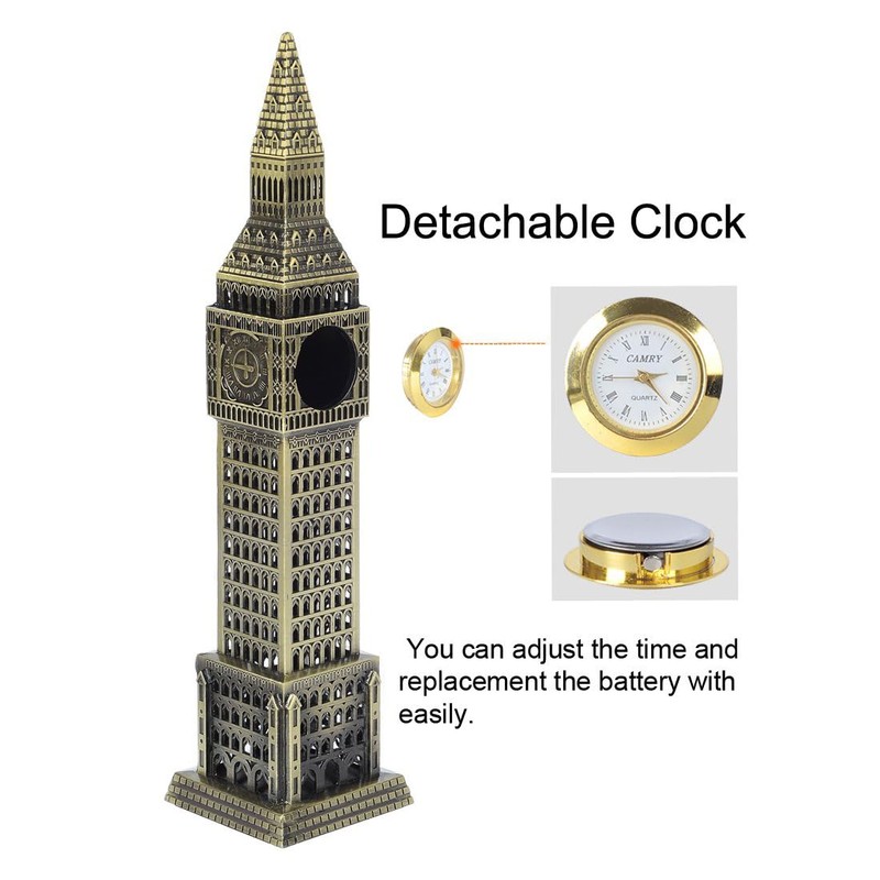 ZOVIE London Big Ben Real Clock Tower Statue (brone)