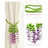 Hand Crochet Cotton Curtain Tiebacks, 2 Pack (Purple)