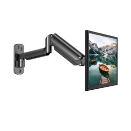 HUANUO Single Monitor Wall Mount for 13 to 32 Inch Computer Screen, Gaming Monitor Wall Mount Arm Holds up to 17.6lbs, Height Adjustable Full Motion Wall Monitor Mount-VESA Mount 75x75,100x100