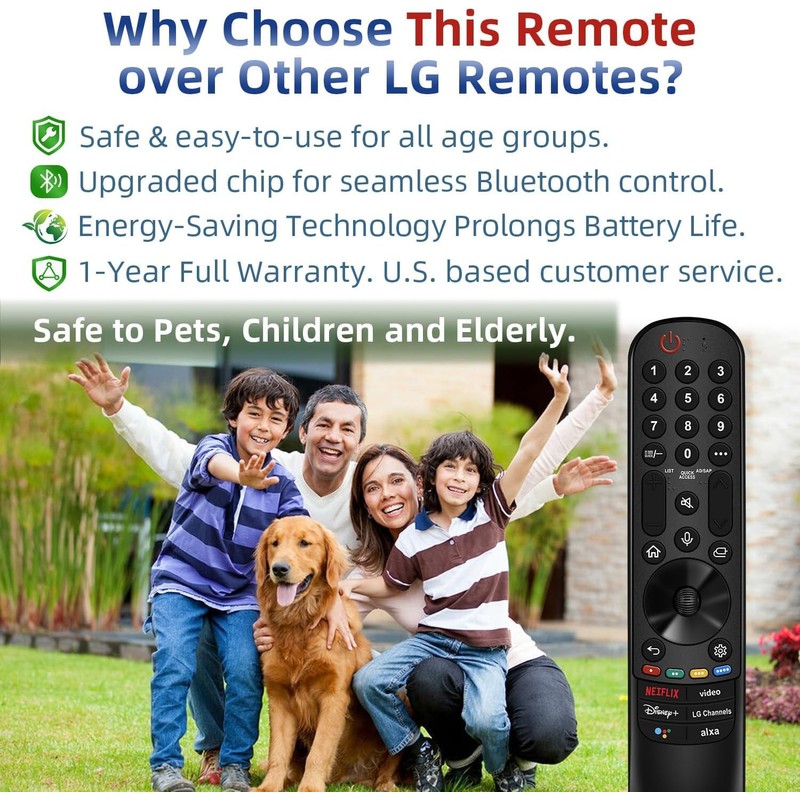 Replacement for LG TV Remote, for All 2019-2024 LG Remote