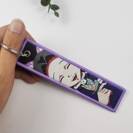 Gearcatweel 1 Pack Anime Jet Tag Keychians Motorcycle Key Tag JDM Keychain - EDC for Motorcycles, Scooters,ATV,Car and Anime Gifts KDS-09