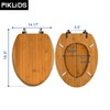 Toilet Seat, Solid Wood, Bamboo, High Gloss Finis, PIKLiDS (Elongated)