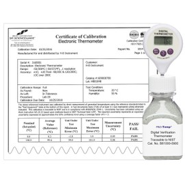 SP Bel-Art, H-B Frio-Temp Calibrated Electronic Verification Lollipop Stem Thermometer for Refrigerators, Incubators and General Applications; 0/70C (32/158F) (B61000-0900)