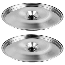 Yardwe 2pcs Stainless Steel Cover Bowl 5in Universal Small Pot Lid Mini Pan Lid Bowl Covers Saucepan Cover Spices Pots Cover Seasoning Pot Cover for Mini Pans Cup
