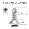 #6 x 1/2" Sheet Metal Screws 100Pcs 410 Stainless Steel