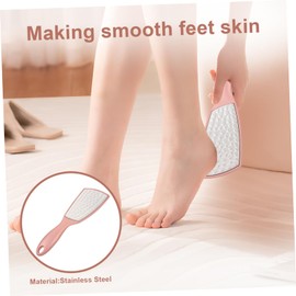 Baluue Stainless Steel Foot File Double Sided Tool Effective Foot Grinding Callus Removal Easy to Grip Design