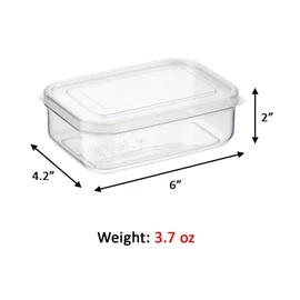 Lustroware (Set of 12) Micro Clear 21oz Kitchen Pantry Food Storage Container Set with Lid, Shatterproof, BPA Free, Dishwasher, Microwave Safe Canister, Fridge Refrigerator Organizer, Made in Japan