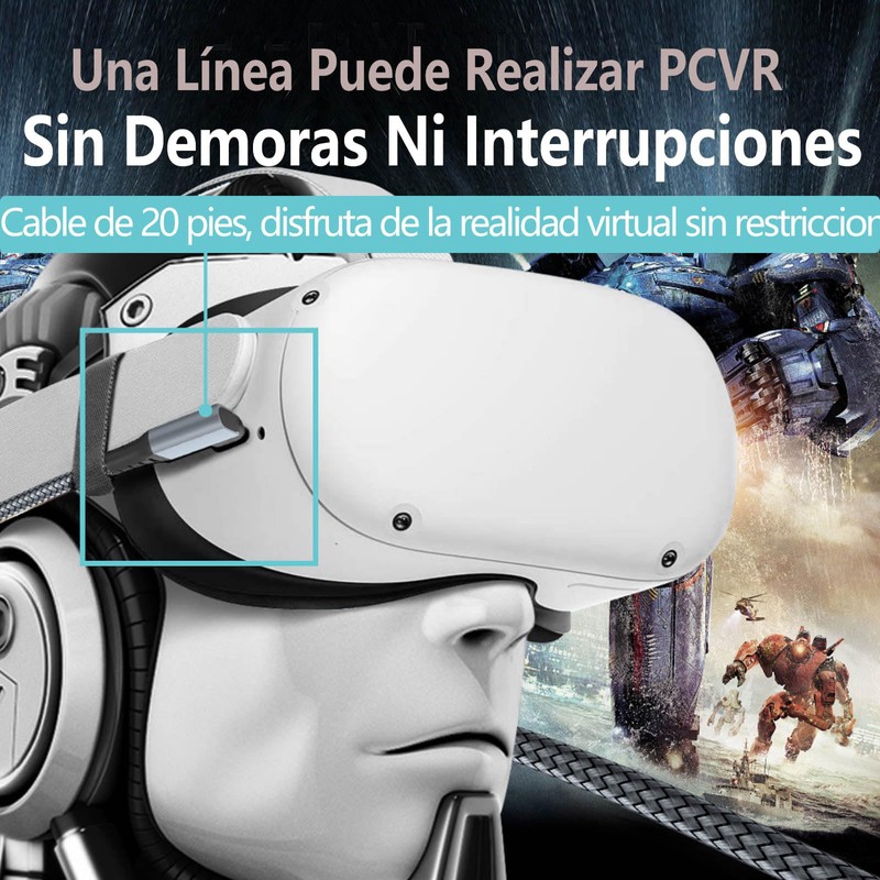 YUTVXAC para Oculus Quest 3 Link Cable 6M, para Oculus