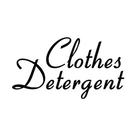 Clothes Detergent 4.5w x 2.5w Label | Laundry Room Organization | Die Cut Vinyl Decal | Black Retro Font (Sticker Only)