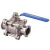 DERNORD Sanitary Ball Valve Fits 1.5" Tri-Clamp Clover Stainless Steel