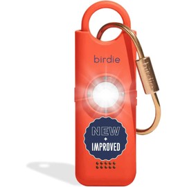 She’s Birdie 3.0 New Version – The Original Personal Safety Alarm for Women by Women–Loud Siren, Flash Light and Rechargeable Battery in a Variety of Colors (Coral Orange)
