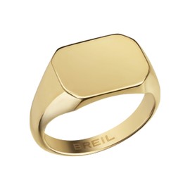 Breil, Ring Private Code Collection, Chevalier Ring Made of IP Gold Stainless Steel with Individual Element, Subtle and Elegant Design, Stainless Steel