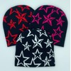 Pooyikoi Y2K Beanie Hats Knitted Wool Pullover Hat Letter Star