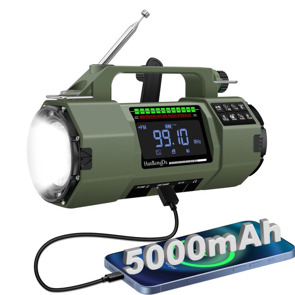 Benss Wind Up Emergency Radio, Hand Crank Survival AM/FM Weather