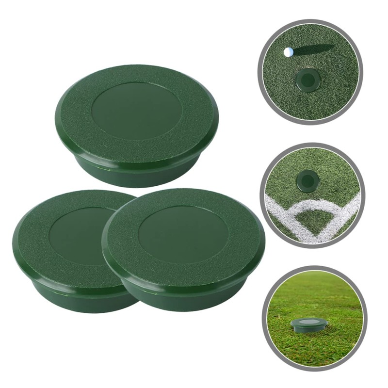 BESPORTBLE 3Pcs Golf Putting Hole Cup Cover Durable Plastic Golfs