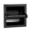 Designers Impressions Black Recessed Toilet/Tissue Paper Holder All Metal Contruction
