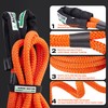 AUSUM MOTOR 1" x 30ft Kinetic Recovery Rope Kit (Reflective),