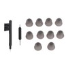 10pcs Black Silicone Double Layer Closed Domes Ear Tips with