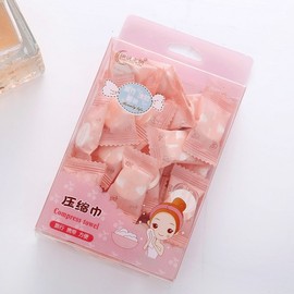 Travel-Friendly Disposable Compressed Facial Towels (30 Sheets) - Non-Woven Cotton Pads Free Size/One Color 10ea