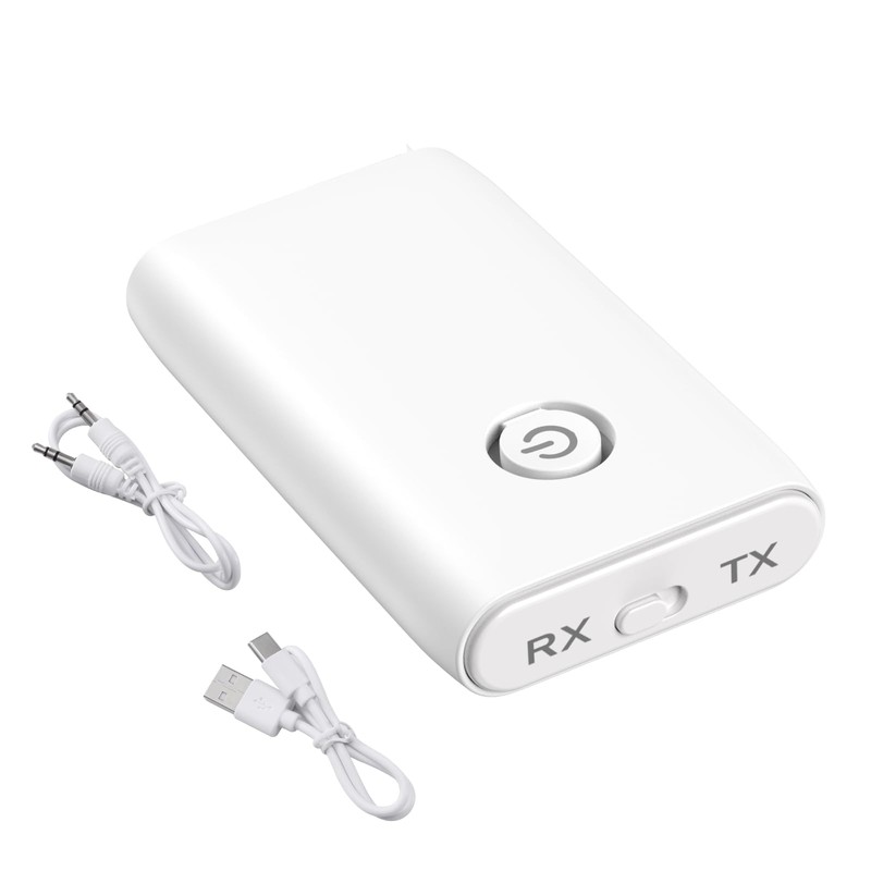 OQIMAX Bluetooth 5.0 Transmitter Receiver, 2-in-1 3.5mm Bluetooth Aux Adapter