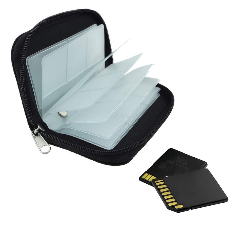 JeoPoom Memory Card Pocket, 22 Slots Suitable For Up To
