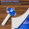 SMJXTOP 4Pcs Carbide Groove Point Cutting Roundover Router Bit Set