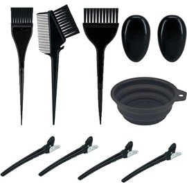 FineGood 10 Pcs Hair Color Set Hair Dye Brush DIY Hair Dye Brush for Professional Hairdressing Salon Men Women Reusable Hair Dye Tools