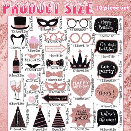 Photo Box Accessories, Party Gadgets Photo Props - Perfect for New Year's Eve Decoration and Birthday - Fun Factor and Creativity with Our Photo Box Accessories!