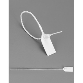 QWORK® Pack of 100 Cable Ties with Labelling Field, Self-Locking Shield for Cable Management and Shoes, Clothing, Luggage Tags Used (White)