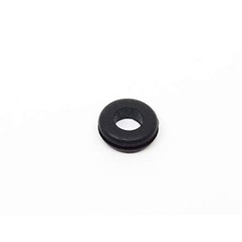 Pkg of 6 - Black SBR Rubber Push-in Grommet - Inner Diameter 1/4", Outer Diameter 1/2", Fits Panel Hole 11/32", Fits Panel Thickness 1/32"
