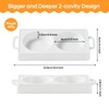 Ceramic Microwave Egg Cooker, BPA-Free 2-Cavity Egg Poacher