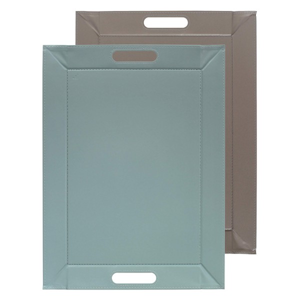 EXELUX TDFF-AQCF4-M Free-Form Tray, Aqua & Cafe Lait, Medium Size, Place Mat, Super Convenient, 2-in-1 Born in the UK