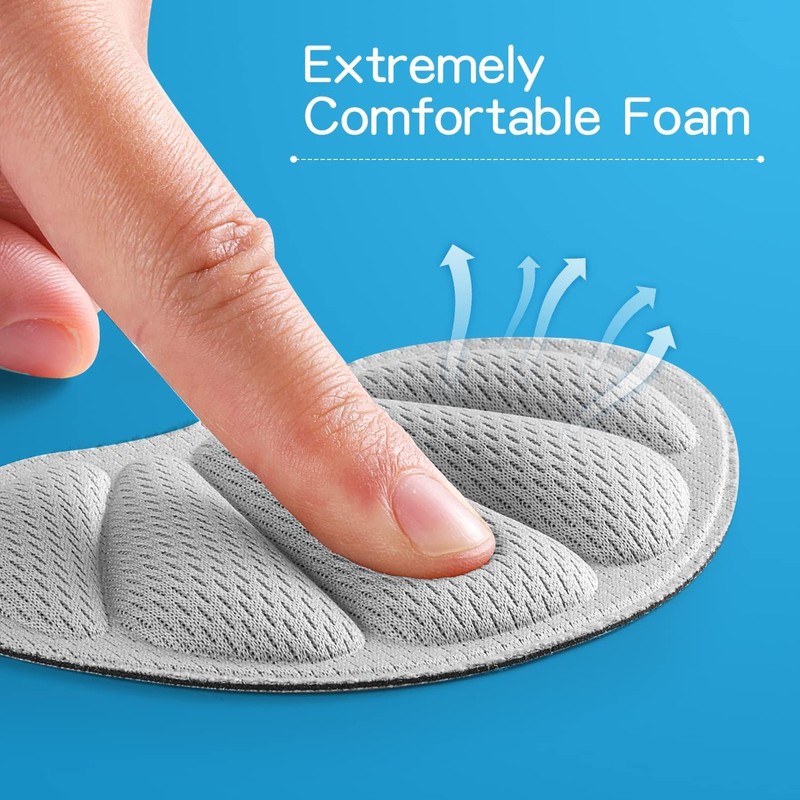 Huethy Back of Heel Cushion Pads, Adhesive Heel Grips Inserts