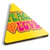 1 x Triangle Coaster - Peace Love Hippy VW Camper