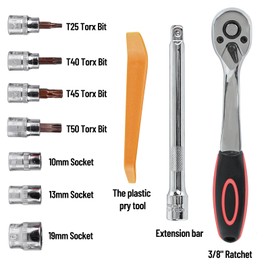 Hardtop Door Removal Tool Kit Compatible with Jeep Wrangler JK JKU JL JLU JT Gladiator Unlimited Sport Sahara Rubicon X,Torx Tools Set Socket for Removal of Door/Roof/Spare Tire/Other Hardware Devices